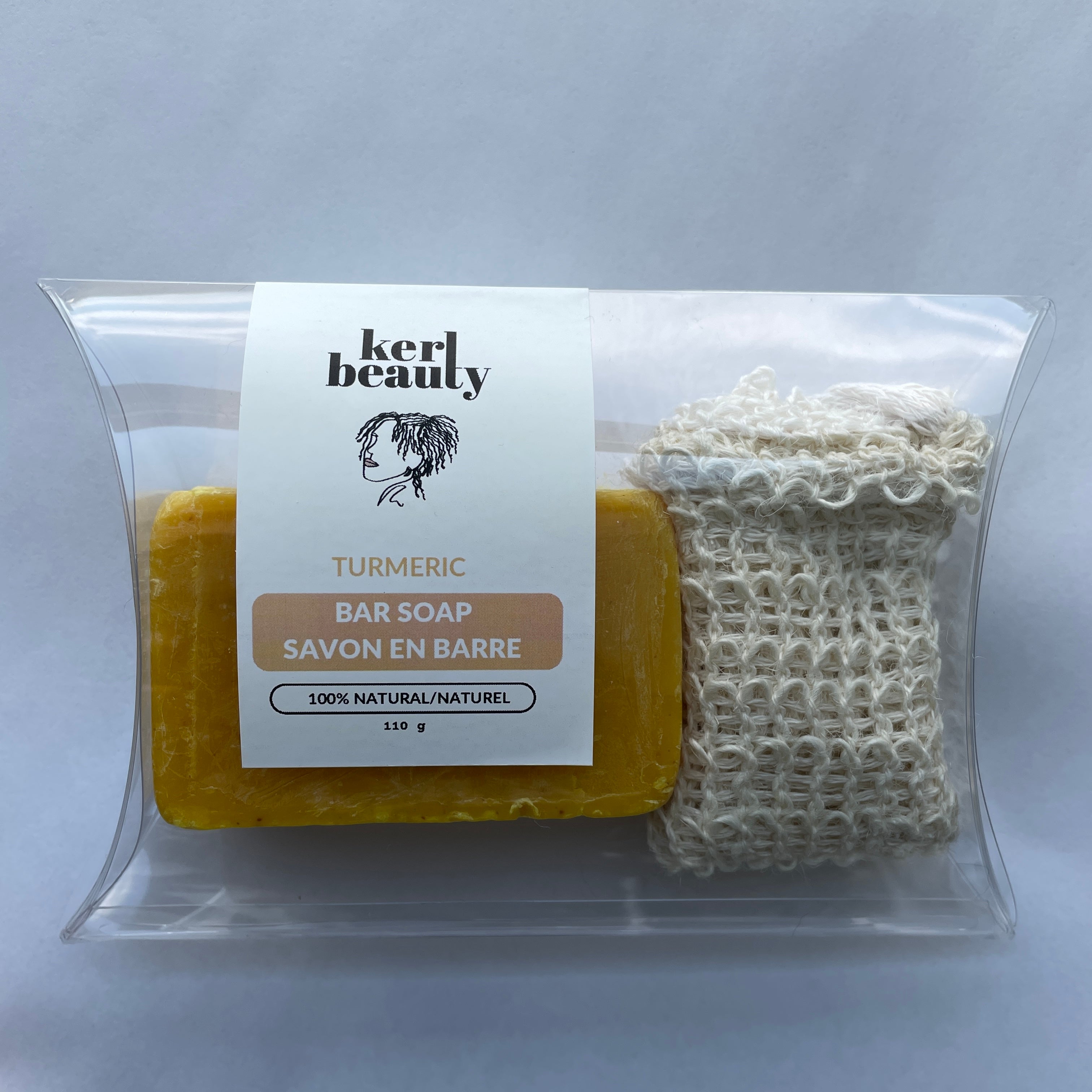 Turmeric Bar Soap & Cotton Loofah Bag