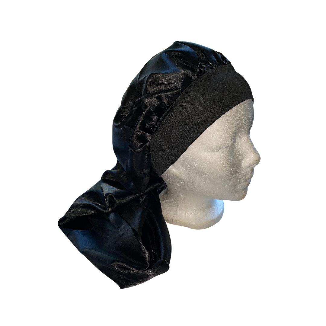 Long Hair Extra Long Bonnet Extra Long Hair Satin Sleep Bonnet - Main Image