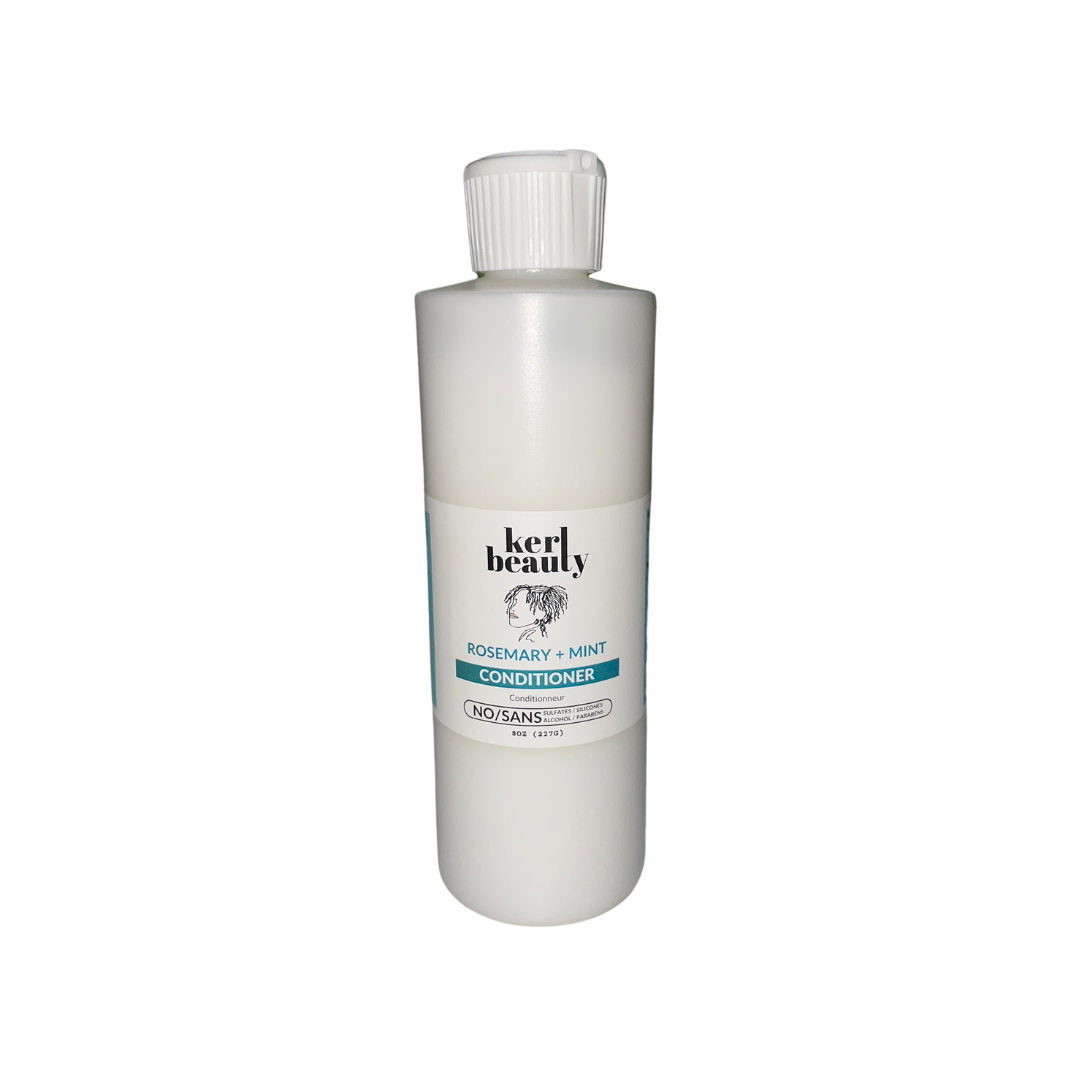 Rosemary + Mint silicone-free Conditioner for Curls and Locs, safe for sensitive skin, made in Canada